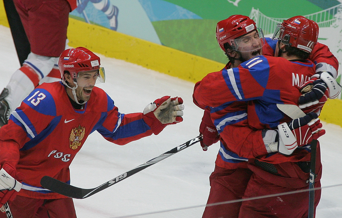    Павел Дацюк, Александр Овечкин и Евгений Малкин  Виталий Белоусов/ ТАСС