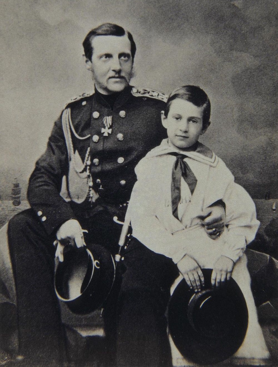 Великий князь Константин Николаевич с сыном Николаем