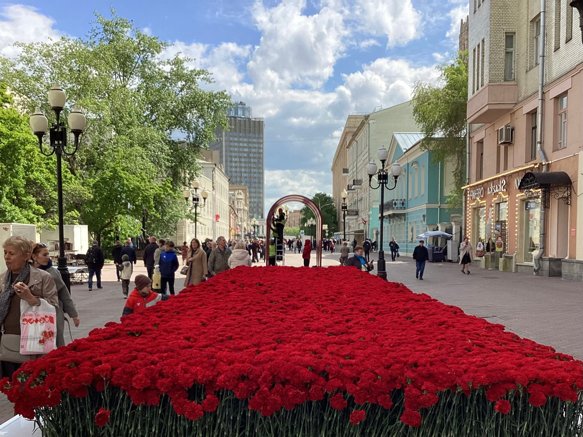 И таких "полей" несколько, по всему Арбату