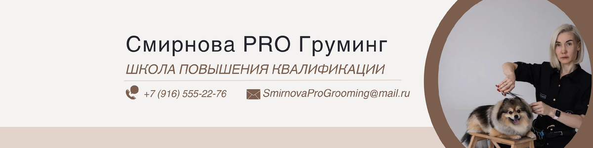 Автор: Смирнова Виктория — эксперт в области груминга, преподаватель школы SmirnovaProGrooming, ТОП-3 грумеров России 2024, чемпион России по выставочному грумингу породы шпиц