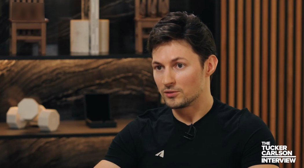    Интервью Павла Дурова Такеру Карлсону. Фото: официальный сайт Такера Карлсона