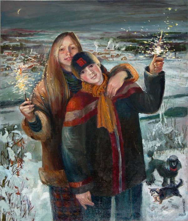 © Инна Широкова. Перед Новым годом. Холст, масло. 2007.
