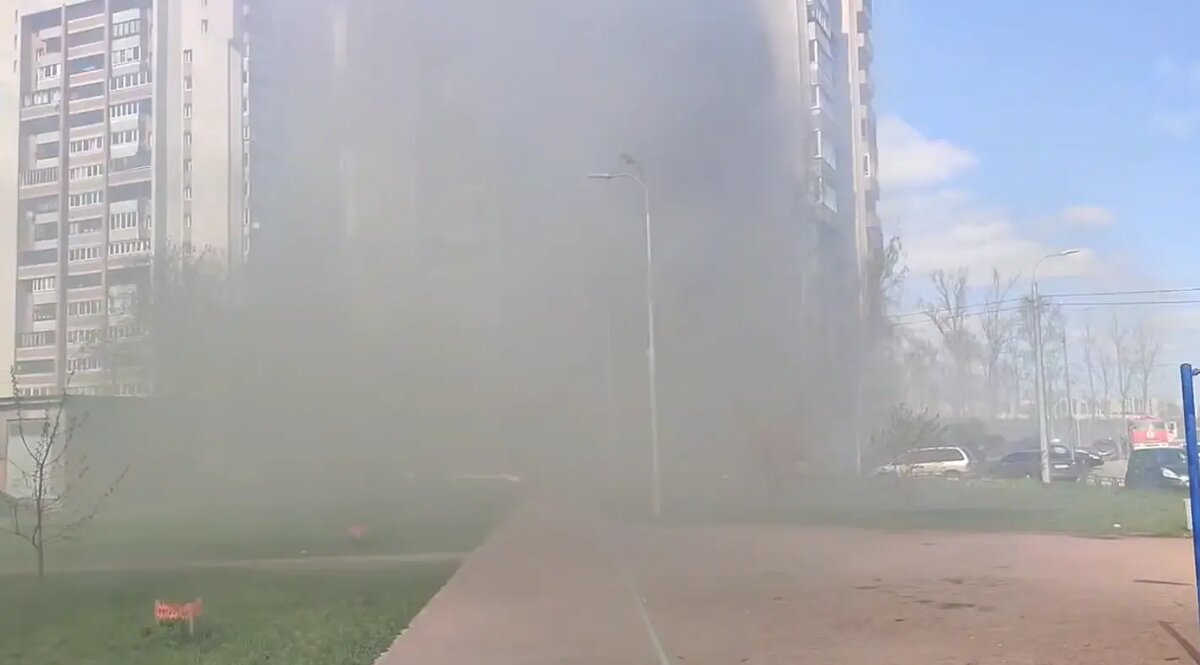    Фото: скриншот видео из Telegram-канала «Мегаполис | ДТП и ЧП | Санкт-Петербург | Питер»