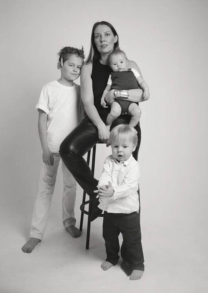 Екатерина Минкевич с семьей 