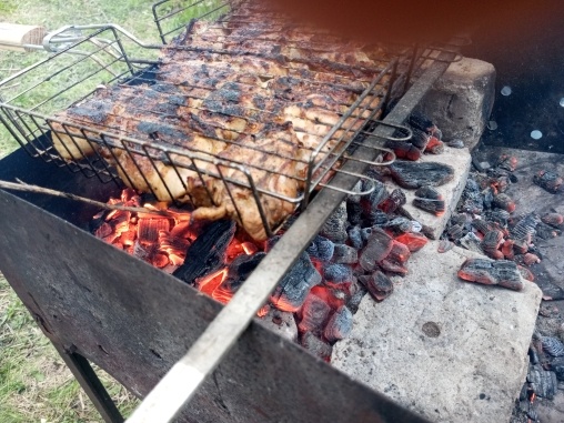 Шашлык - шашлычок, он же мясо на решётке, удался. Фото автора.