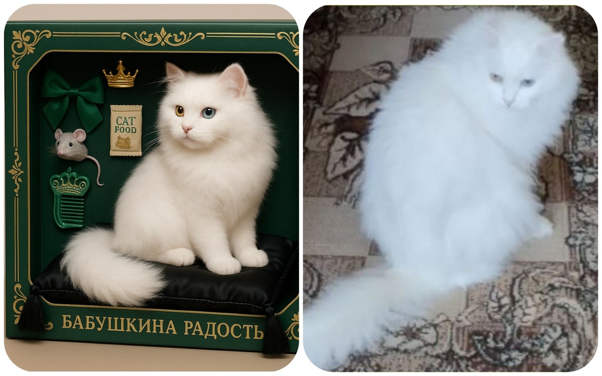 НейроНяшка WBelle упаковка коты в подарочную коробку с нейросетью