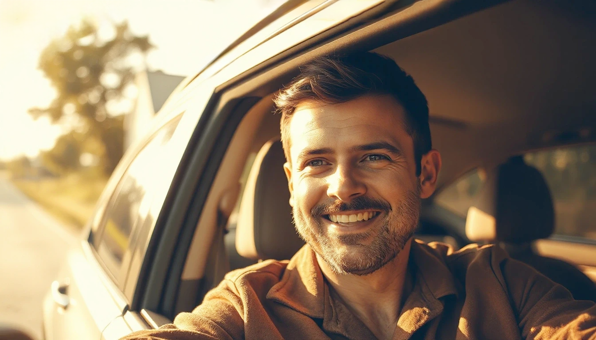 Покупатель оказался жизнерадостным мужчиной.