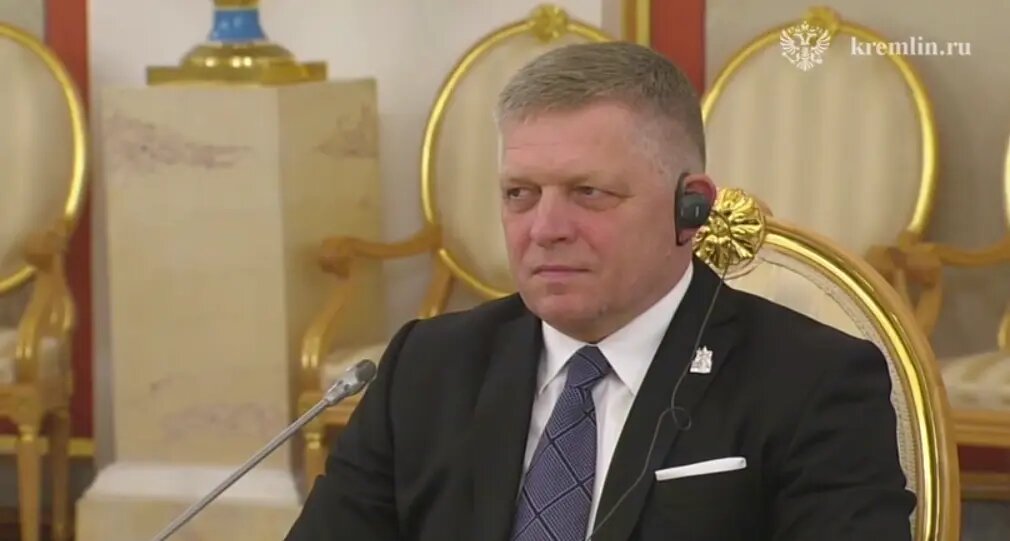    Премьер-министр Словакии Роберт Фицо. Фото: скриншот видео Кремля