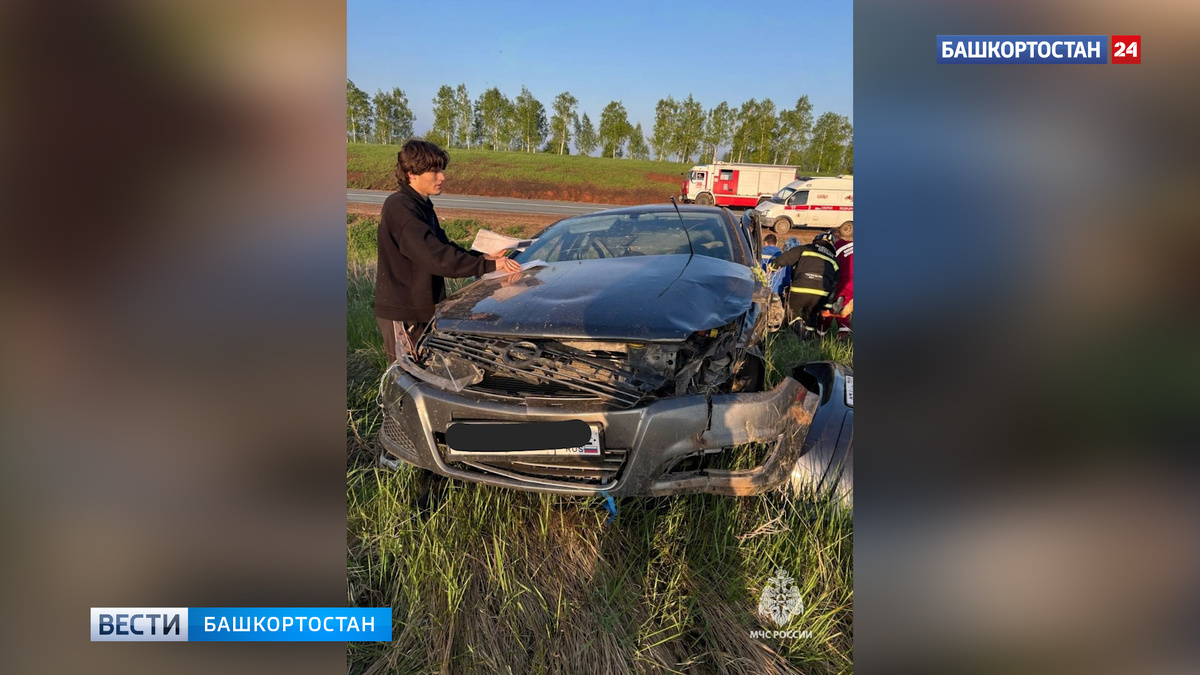    На трассе Уфа-Оренбург в опрокинувшейся иномарке погиб 20-летний парень