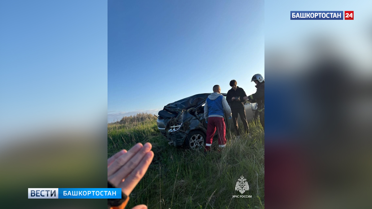    На трассе Уфа-Оренбург в опрокинувшейся иномарке погиб 20-летний парень