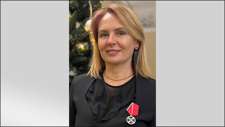  Екатерина Беркутова награждена медалью "За содействие ЧВК "Вагнер". Фото предоставлено Екатериной Беркутовой
