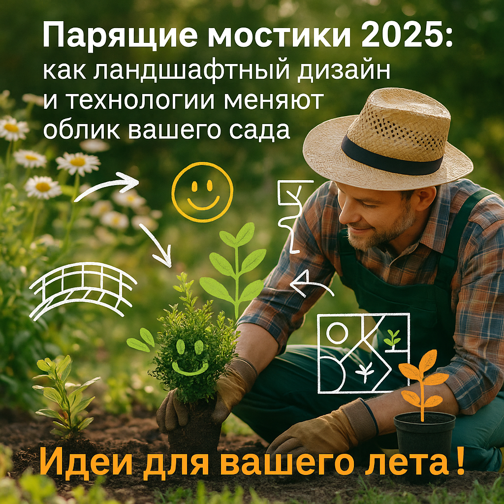    Парящие мостики 2025: как ландшафтный дизайн и технологии меняют облик вашего сада