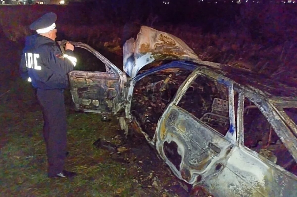    На Урале водитель погиб в сгоревшем отечественном автомобиле