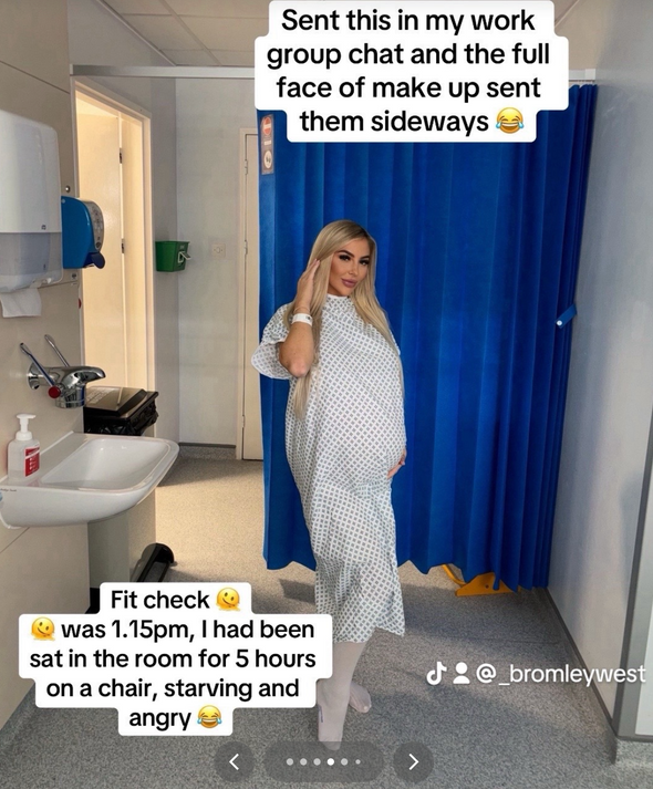 Это еще одна инфлюэнерша, Брумли Элфорд. Она тоже решила рожать при полном параде