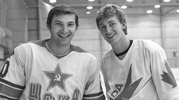 Владислав Третьяк и Уэйн Гретцки.
Фото соцсети