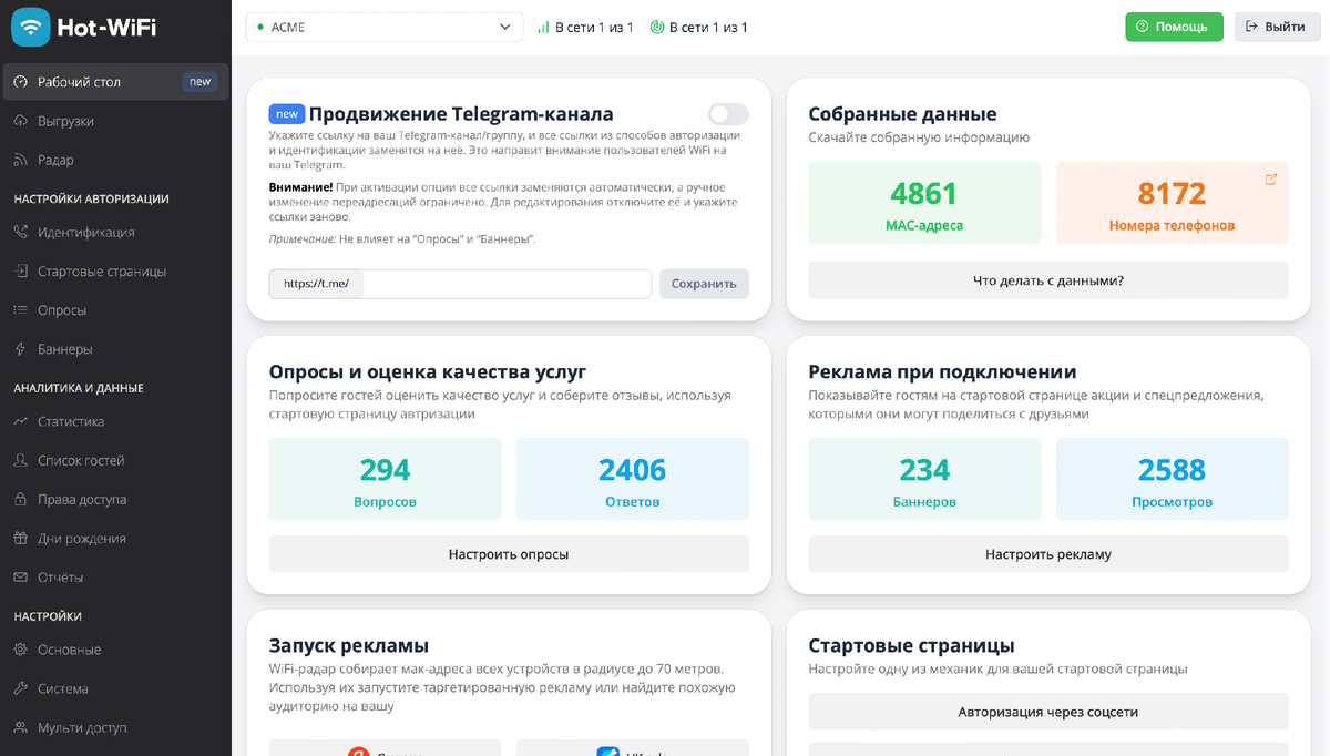 Личный кабинет пользователей Wi-Fi-Радара эволюционировал благодаря самим клиентам.