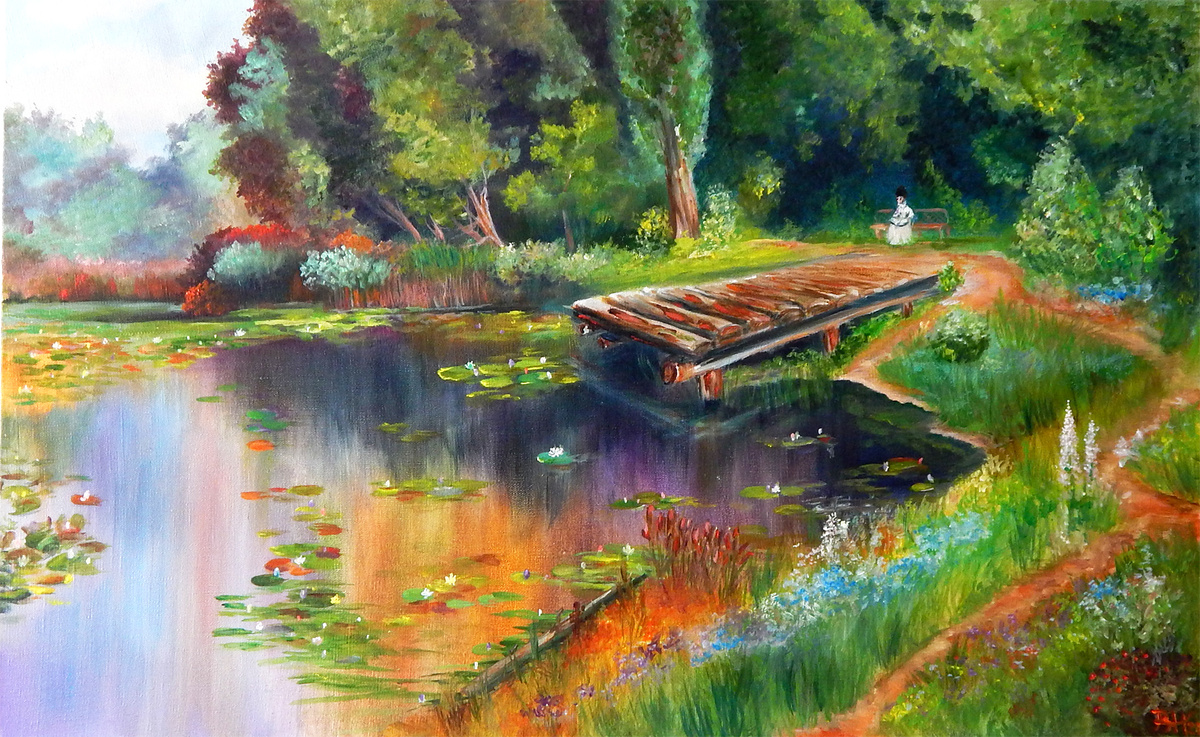 Холст на подрамнике. Лён. Масло. Лак. 50x80 см. 