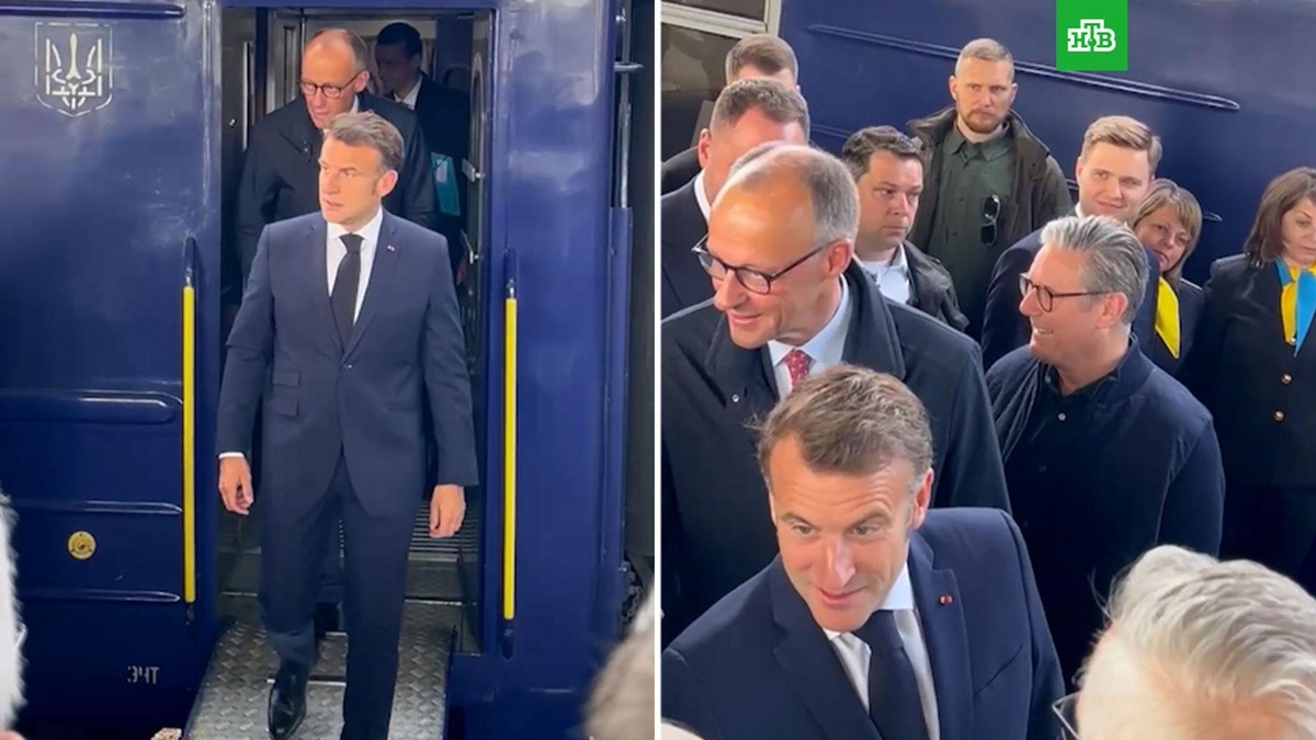    Макрон, Мерц, Стармер и Туск приехали в Киев