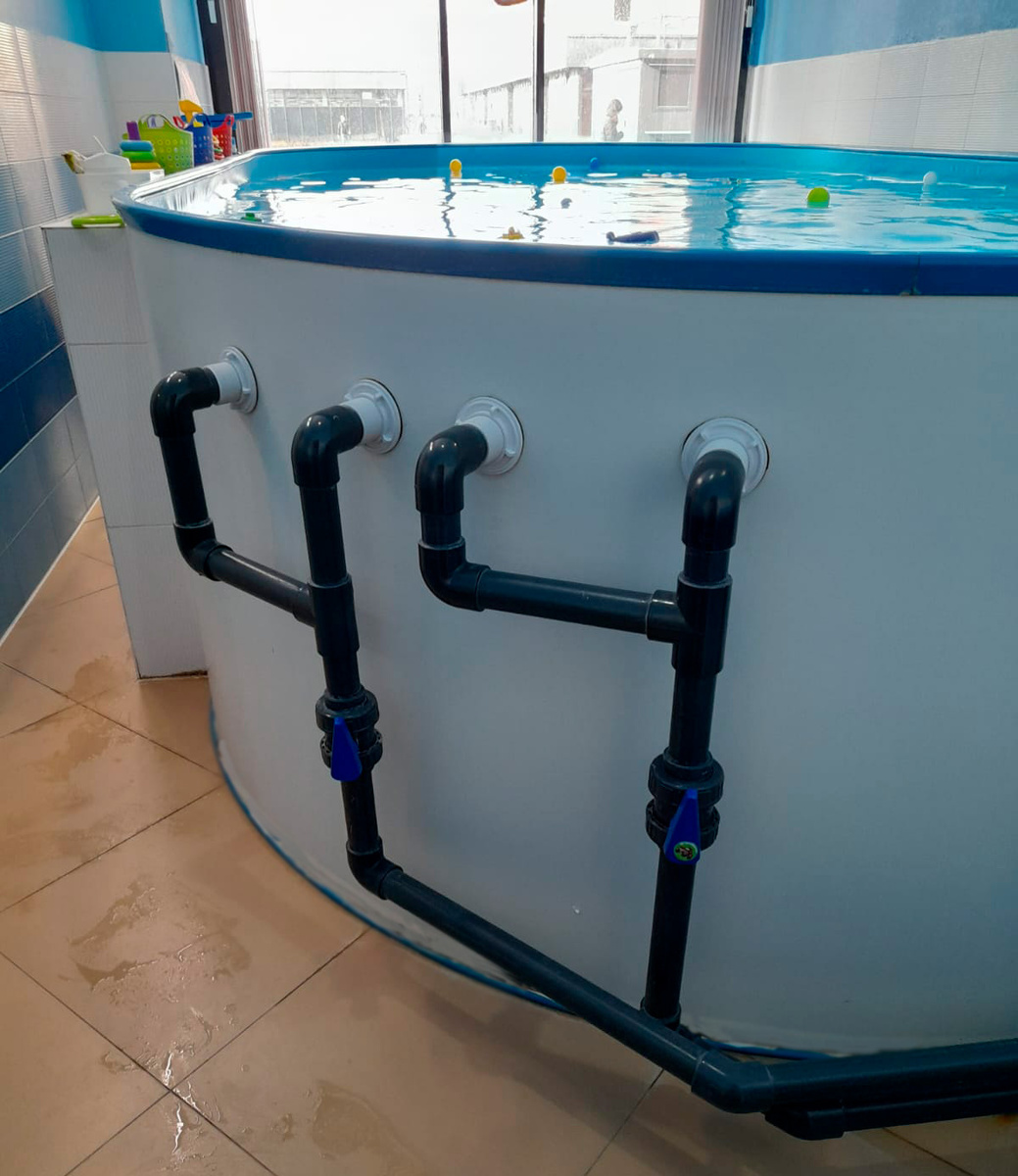 Так выглядит каркасная (модульная) чаша в детских бассейнах.