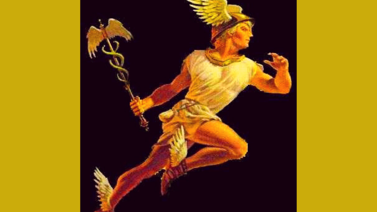 Бог Меркурий с Кадуцеем.