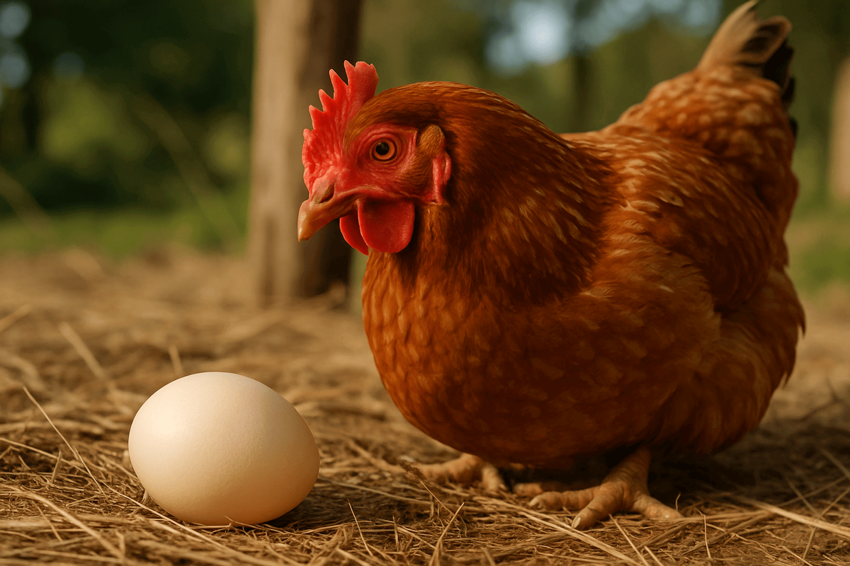    Курица создает яйцо всего за одни сутки