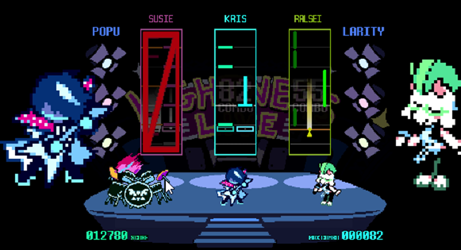 Надпись сзади: Живое шоу светлых(примерный перевод)