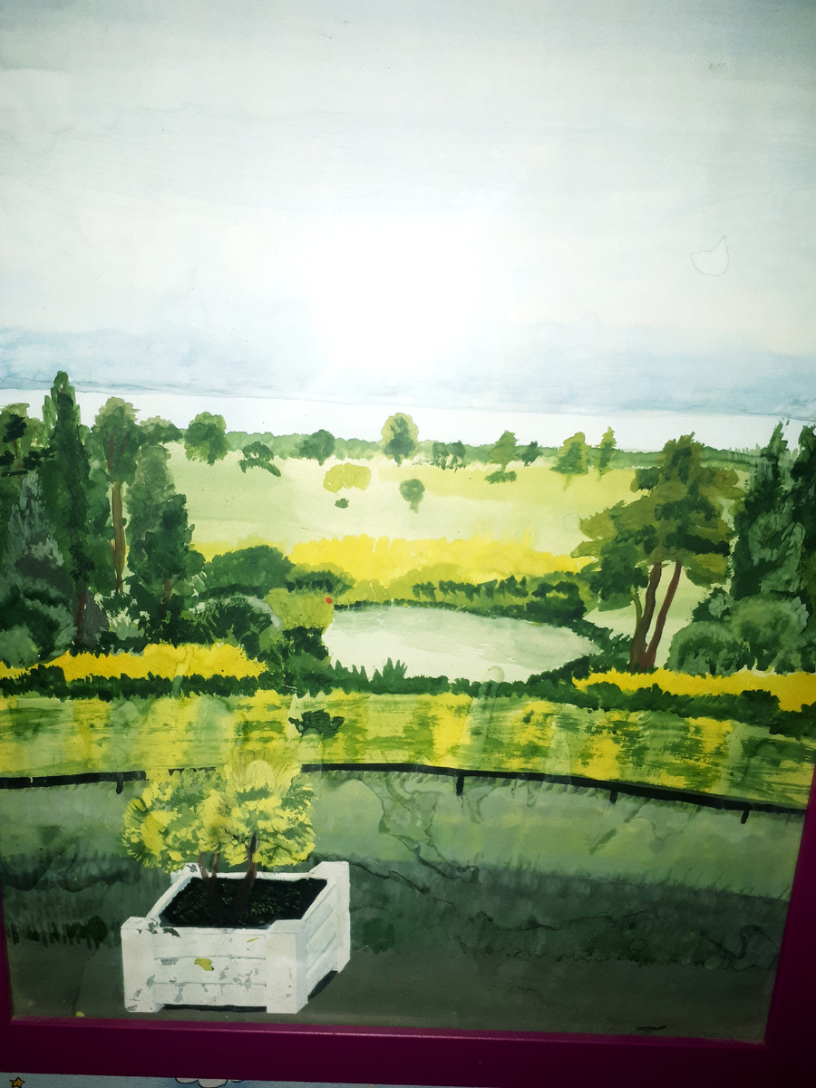 Картина автора статьи.....с подтёками от затопления с верхнего этажа...Выжила)