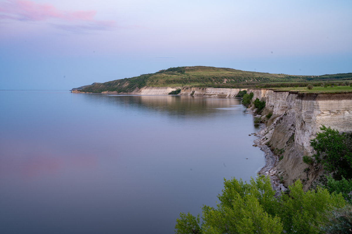 вид на Утес Степана Разина на закате