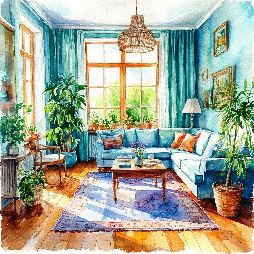 Холодный интерьер 