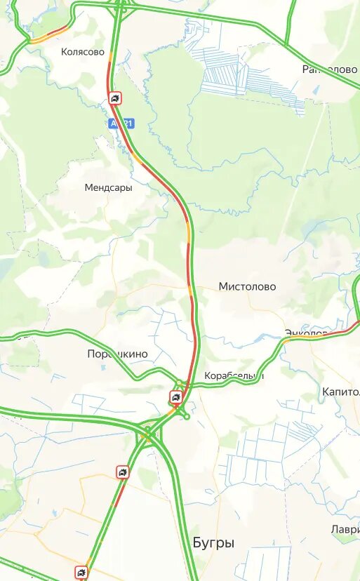    Фото: скриншот сервиса «Яндекс.Пробки»