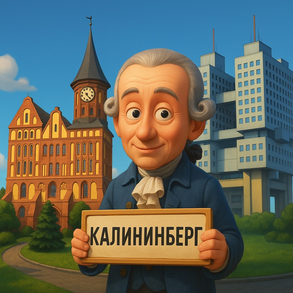 Калининград или Кёнигсберг. Даже Кант уже не может определиться. Величайший философ прусской эпохи или современный бренд города? 