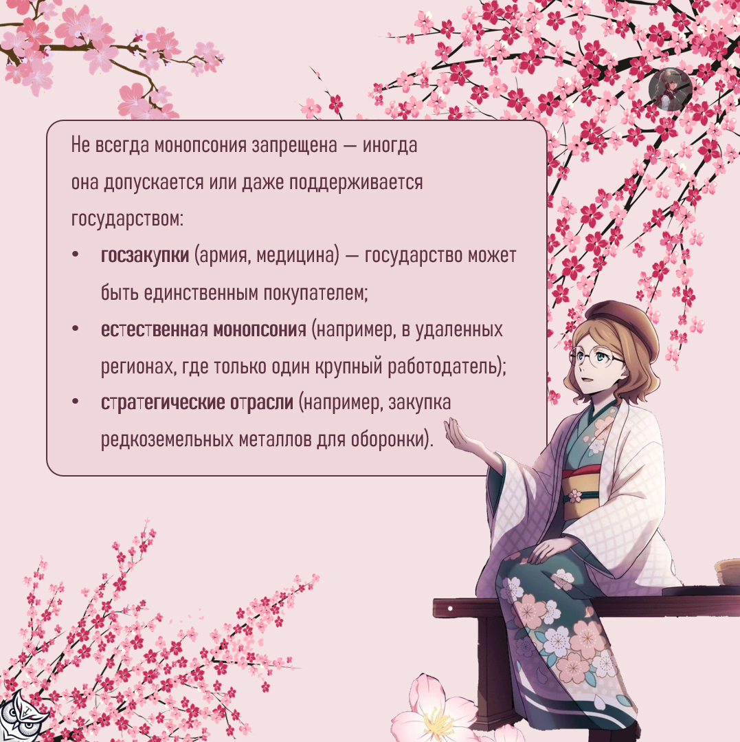 Рисунок 2.1 Так ли запрещена монопсония?