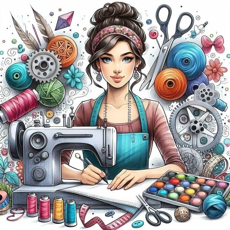 Девушка мастерица. 