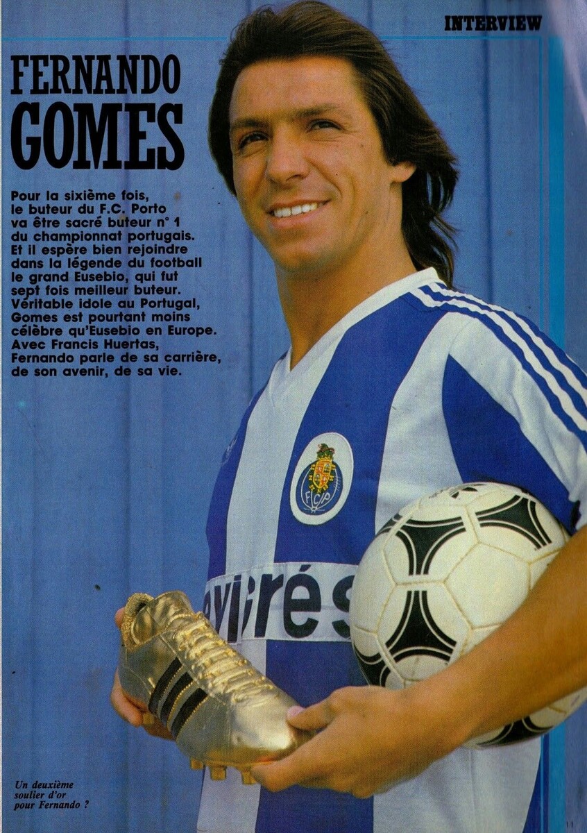 Фернанду Гомеш с "Золотой бутсой" 1985 . Источник:  ru.pinterest.com