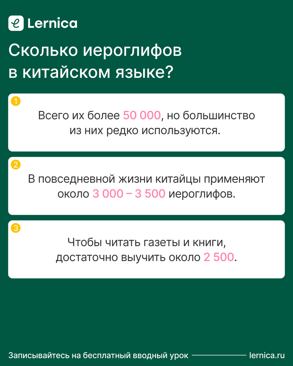 Сколько иероглифов в китайском