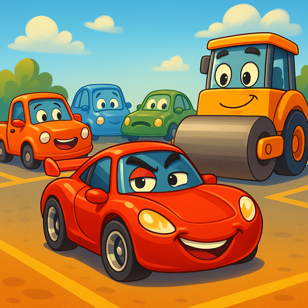  Гоночная машинка хвастается