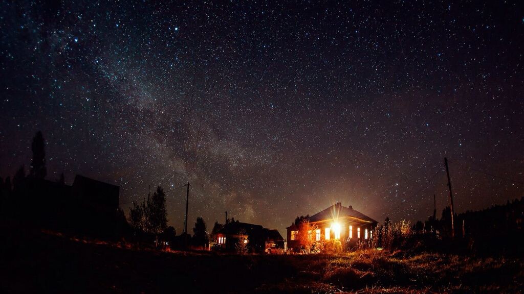 Ночное небо в деревне