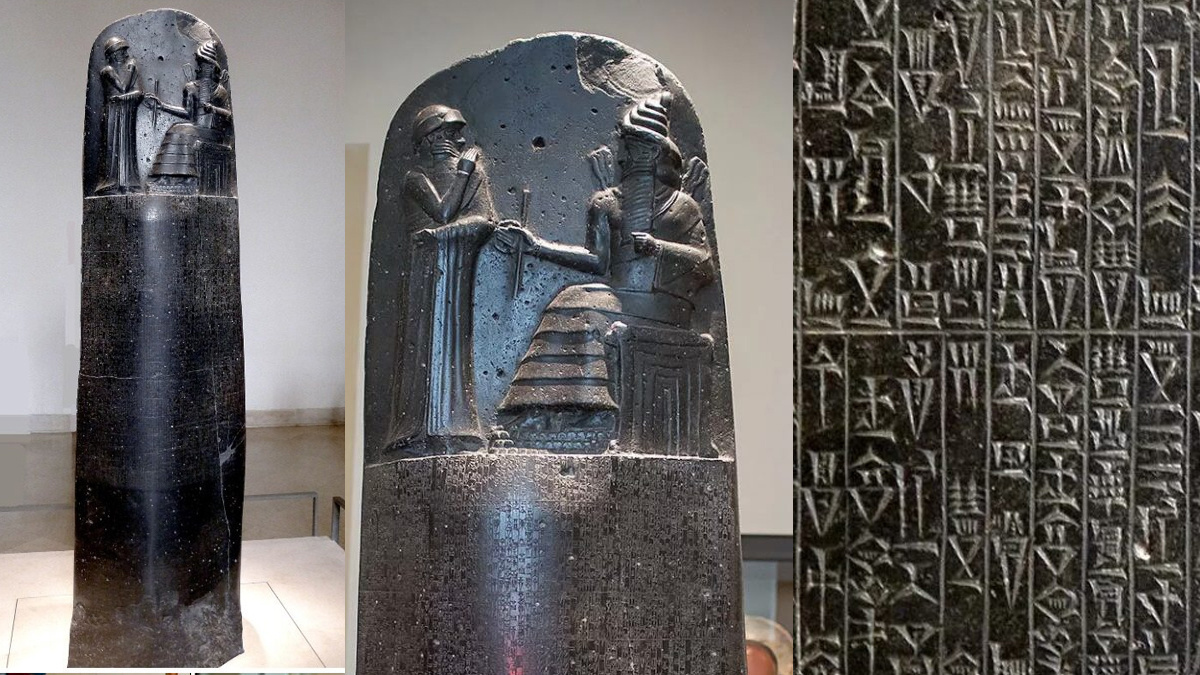 Кодекс Хаммурапи – 282 закона древнего Вавилона. Черный столб из базальта с текстом «Законов». Один из древнейших правовых памятников в мире. Создан 1755—1752 до н. э. В Лувре (Париж) хранится оригинальный столб с законами.