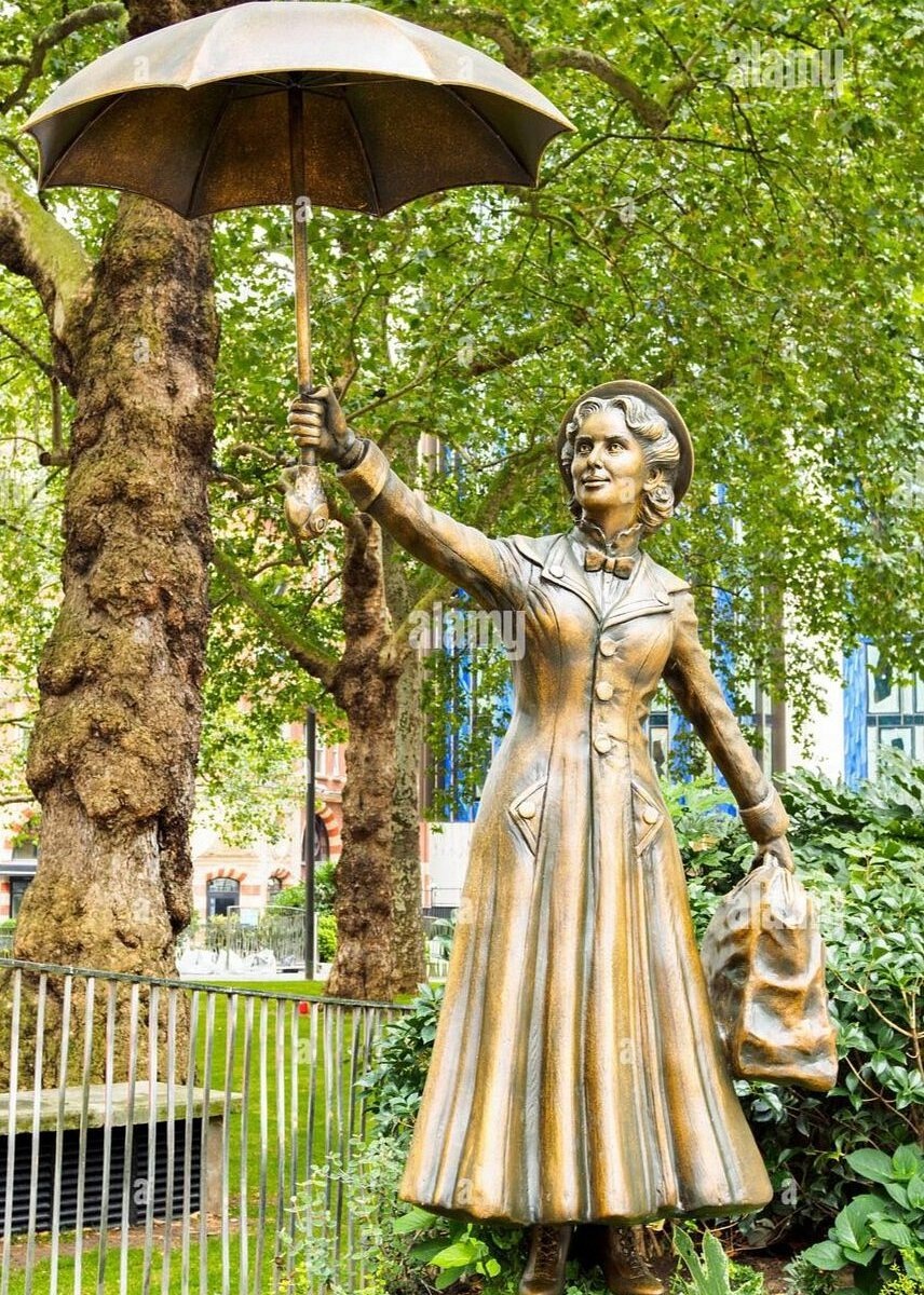 Статуя Мэри Поппинс на Лестер-сквер, Лондон. Фото взято из открытого источника