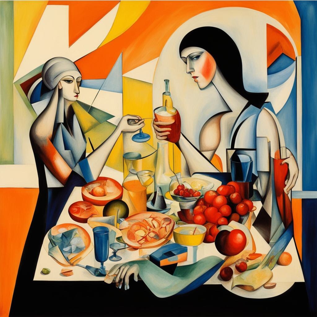 Художественные вариации автора блога и ИИ на тему поста