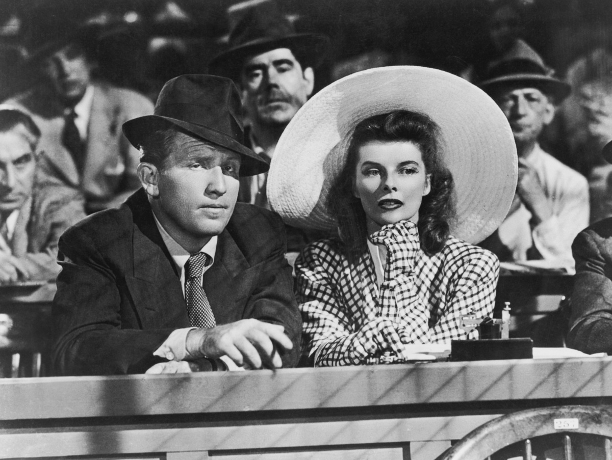   Кэтрин Хепберн, Спенсер Трэйси, кадр из фильма «Женщина года» (1941, Loew’s)