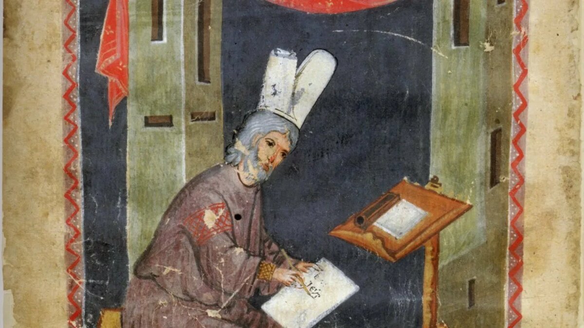 Византийский секретарь за работой.