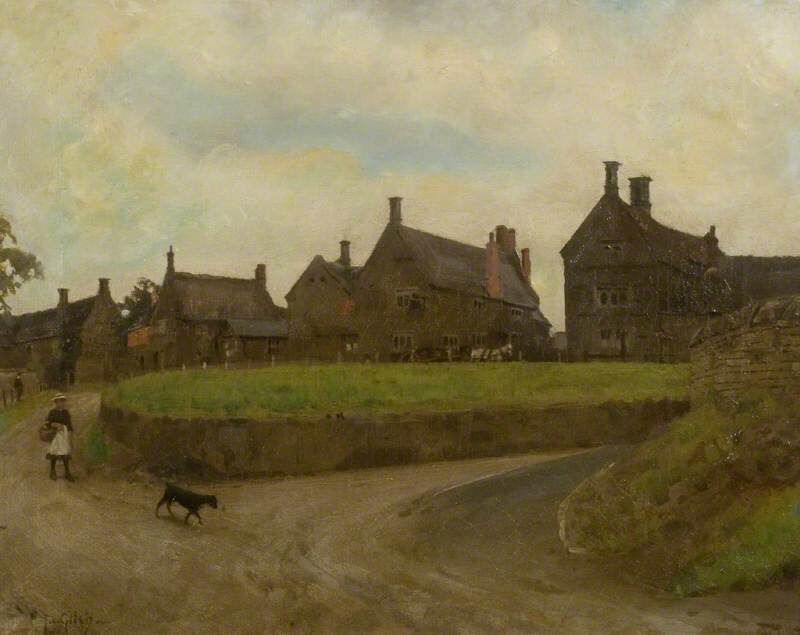 Вид на Греттон, Нортгемптоншир. Масло, холст