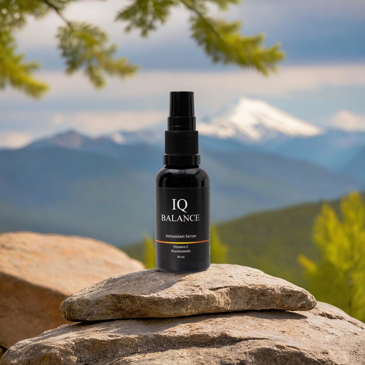 Увлажняющая сыворотка IQ BALANCE для лица с витамином С ниацинамидом и гиалуроновой кислотой. OZON: арт. 1723414889 WB: арт. 291381788