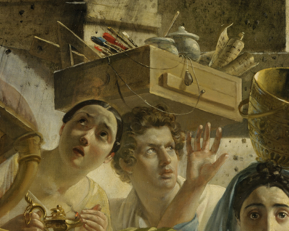 Голова художника - Последний день Помпеи - автопортрет