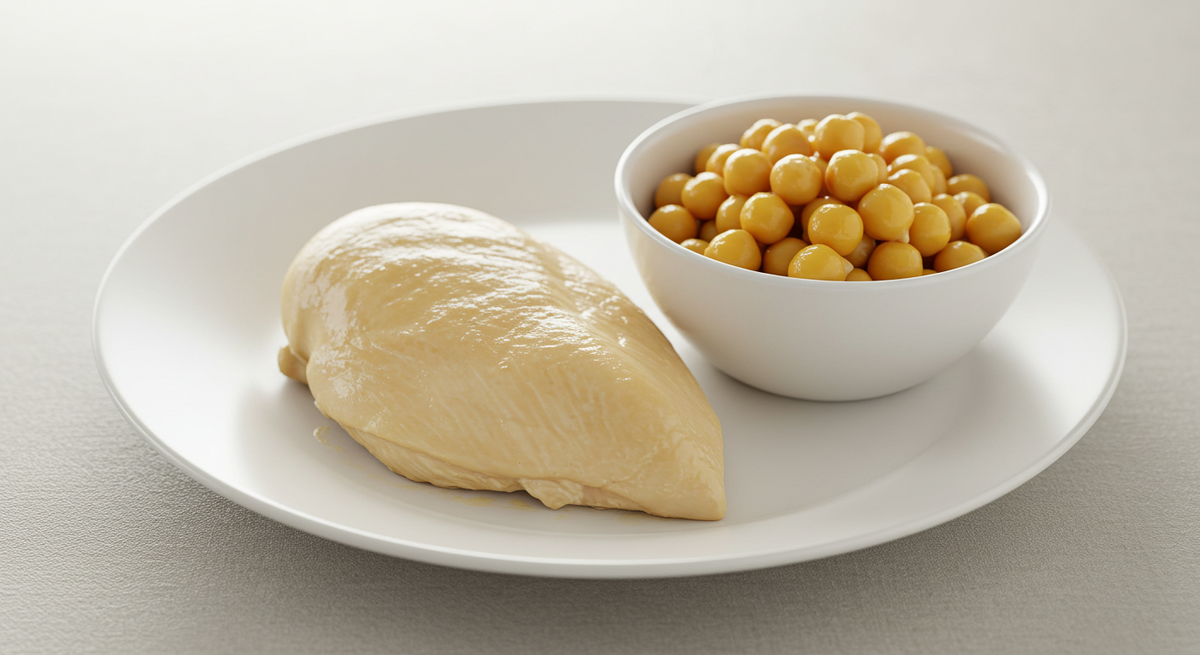 Куриная грудка с нутом