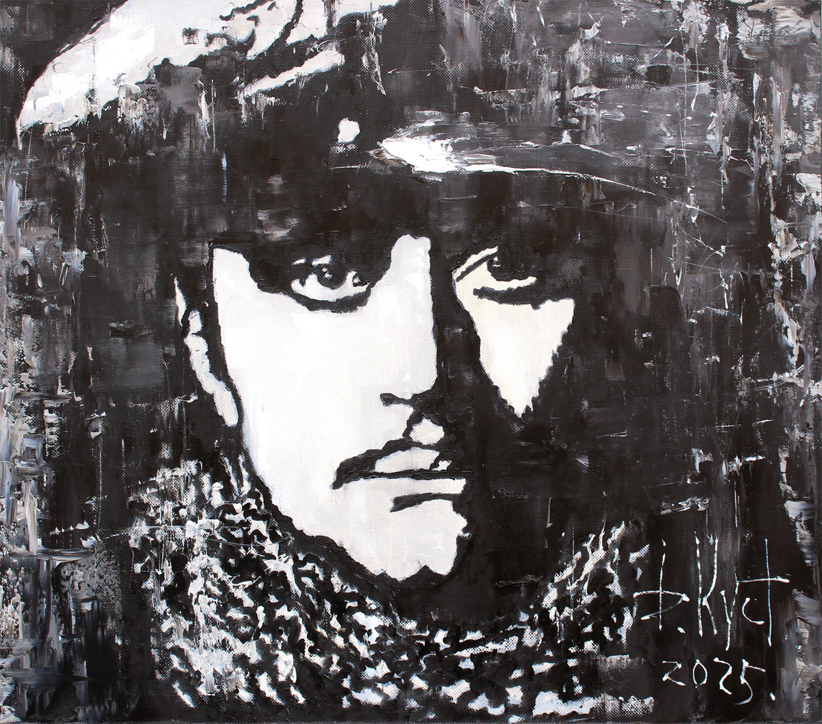 Художник Дмитрий Кустанович. Андрей Миронов. Из серии «Фактура кино», 70x80 см, холст, масло, 2025 год создания