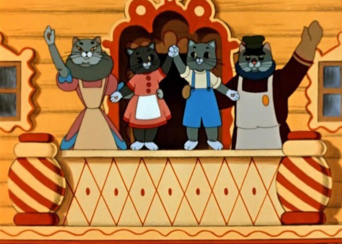 Непременно ставить нужно. Ну-ка, сильно! Ну-ка, дружно! Всей семьею, вчетвером. Будем строить новый дом!