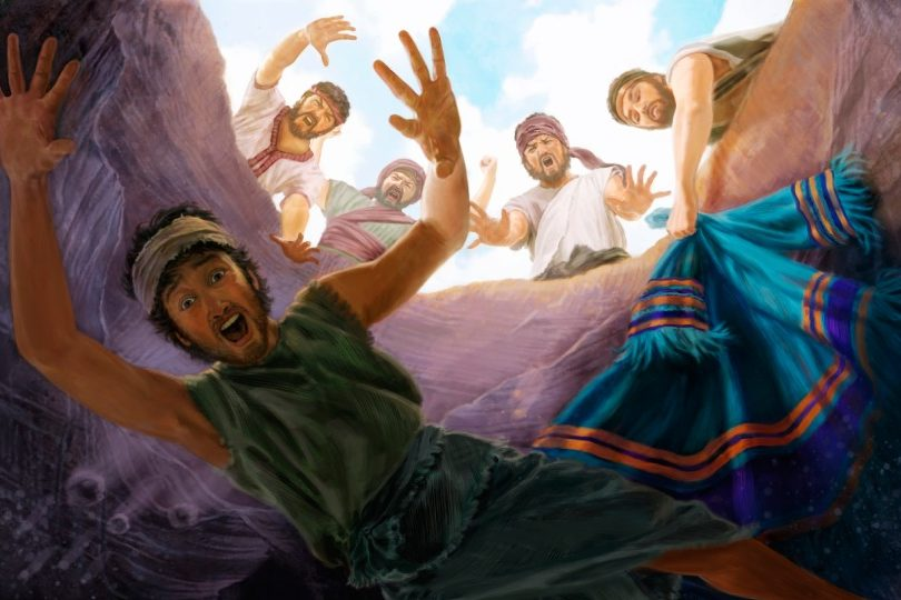 Братья кидают Иосифа в яму