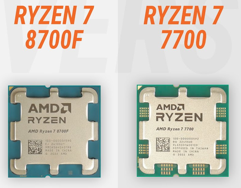 Ryzen 7 7700 vs Ryzen 7 8700F